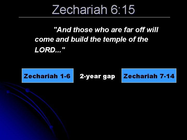 Zechariah 6: 15 "And those who are far off will come and build the