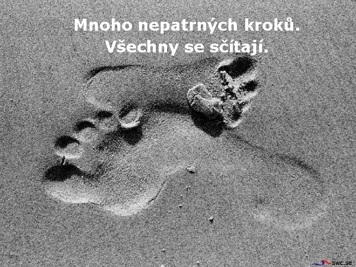 Mnoho nepatrných kroků. Všechny se sčítají. 