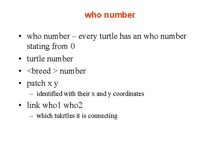 who number • who number – every turtle has an who number stating from