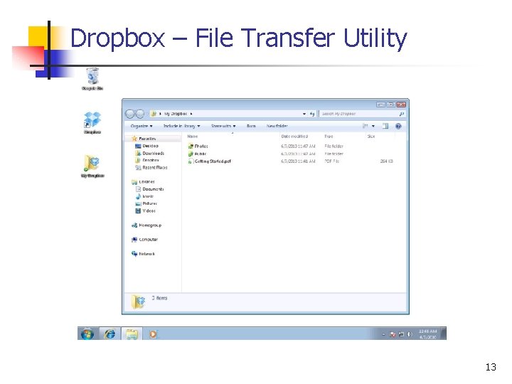 Dropbox – File Transfer Utility 13 