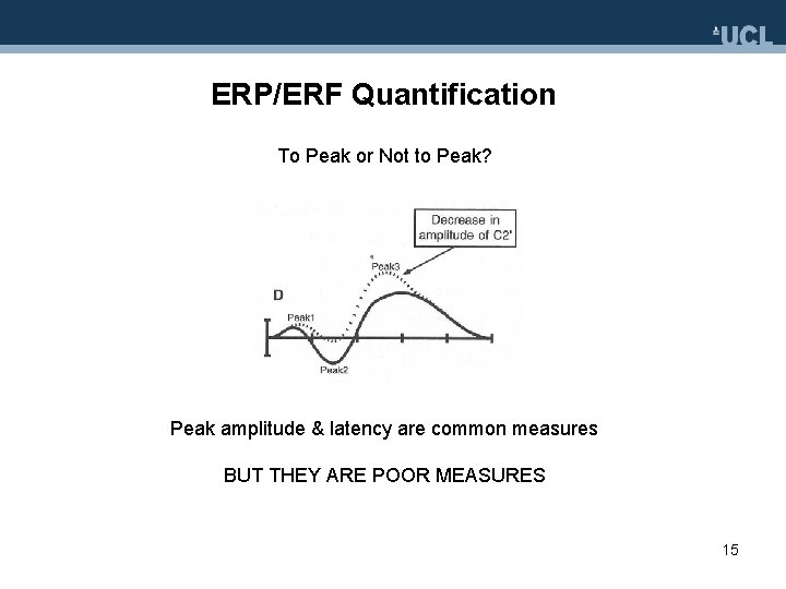 ERP/ERF Quantification To Peak or Not to Peak? Peak amplitude & latency are common