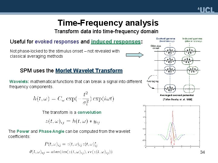Time-Frequency analysis Transform data into time-frequency domain Useful for evoked responses and induced responses: