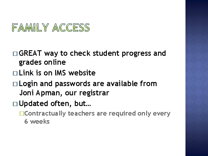 � GREAT way to check student progress and grades online � Link is on