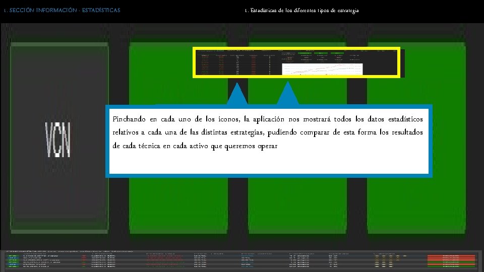 1. SECCIÓN INFORMACIÓN · ESTADÍSTICAS 1. Estadísticas de los diferentes tipos de estrategia Zona