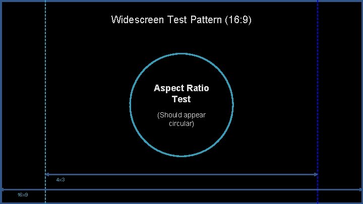 Widescreen Test Pattern (16: 9) Aspect Ratio Test (Should appear circular) 4 x 3