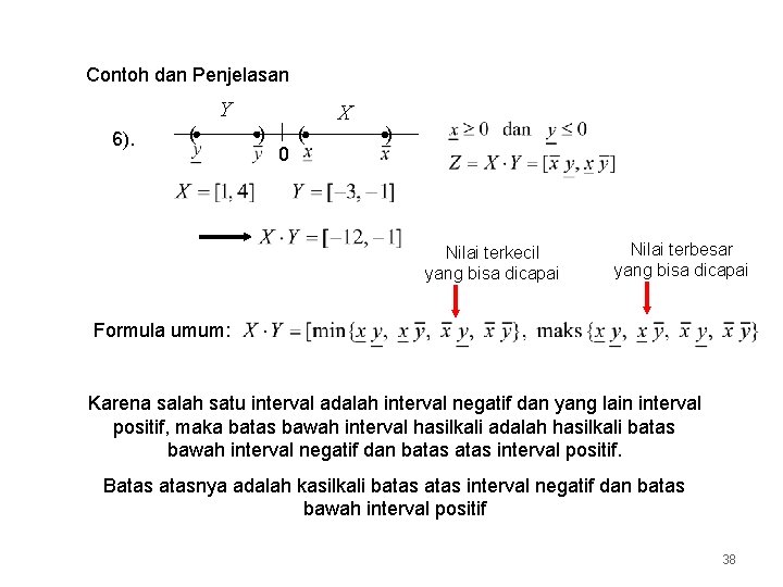 Contoh dan Penjelasan Y 6). ( ) 0 ( X ) Nilai terkecil yang