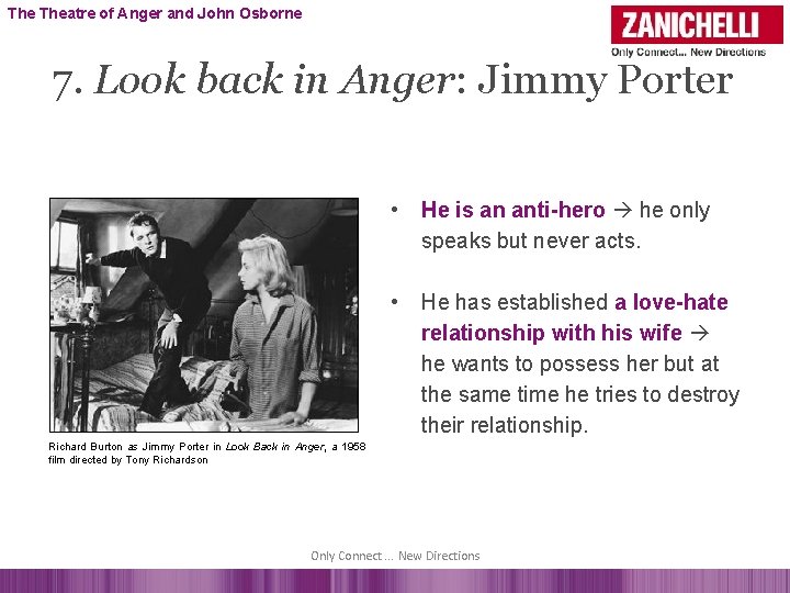 The Theatre of Anger and John Osborne 7. Look back in Anger: Jimmy Porter