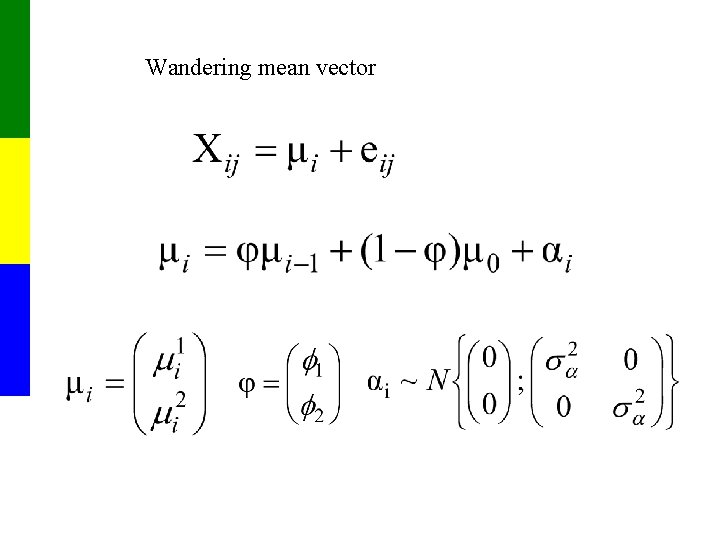 Wandering mean vector 