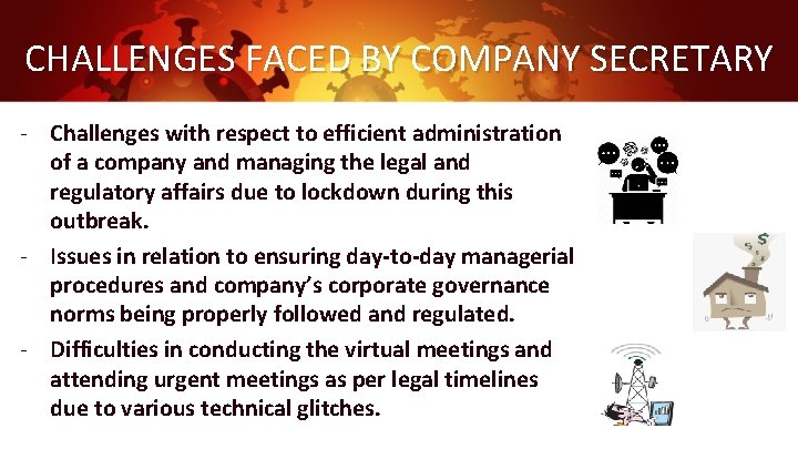 CHALLENGES FACED BY COMPANY SECRETARY - Challenges with respect to efficient administration of a