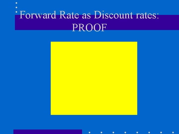 Forward Rate as Discount rates: PROOF 