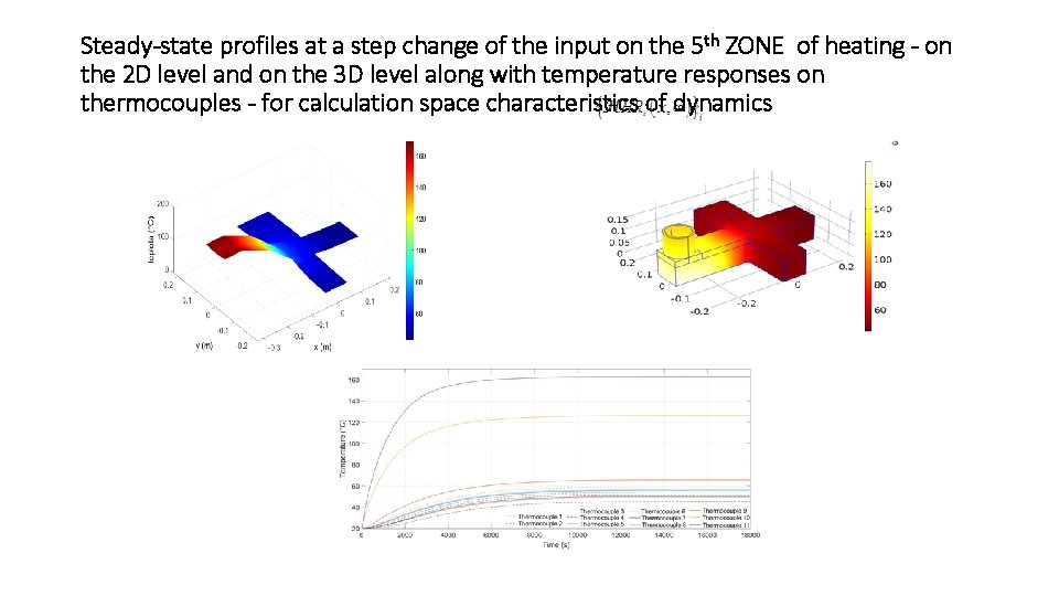 Steady-state profiles at a step change of the input on the 5 th ZONE