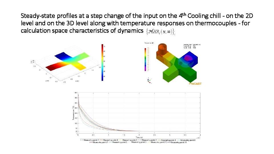 Steady-state profiles at a step change of the input on the 4 th Cooling