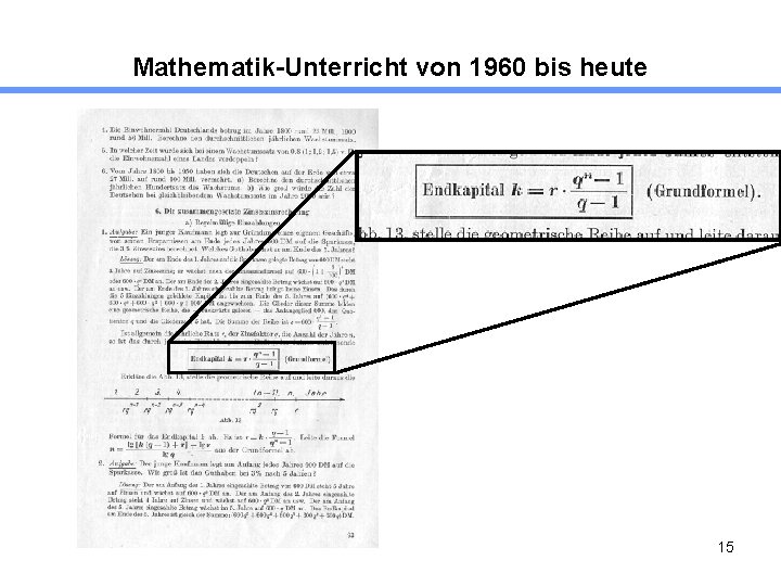 Mathematik-Unterricht von 1960 bis heute 15 