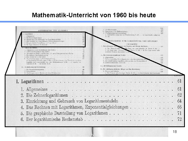 Mathematik-Unterricht von 1960 bis heute 18 