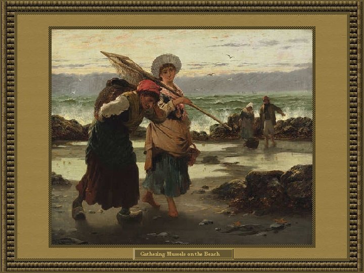 Gathering Mussels on the Beach 