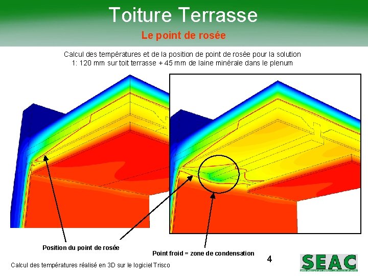 Toiture Terrasse Le point de rosée Calcul des températures et de la position de