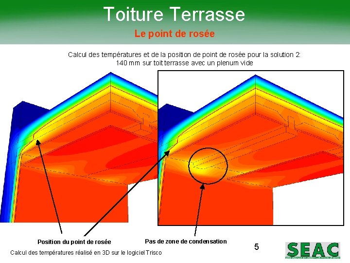 Toiture Terrasse Le point de rosée Calcul des températures et de la position de