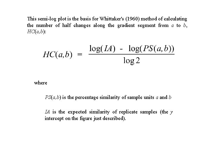 This semi-log plot is the basis for Whittaker's (1960) method of calculating the number