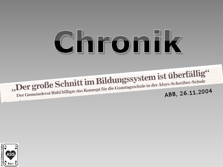 Chronik 2004 ABB, 26. 11. 