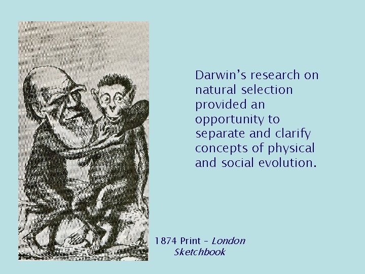 Darwin’s research on natural selection provided an opportunity to separate and clarify concepts of