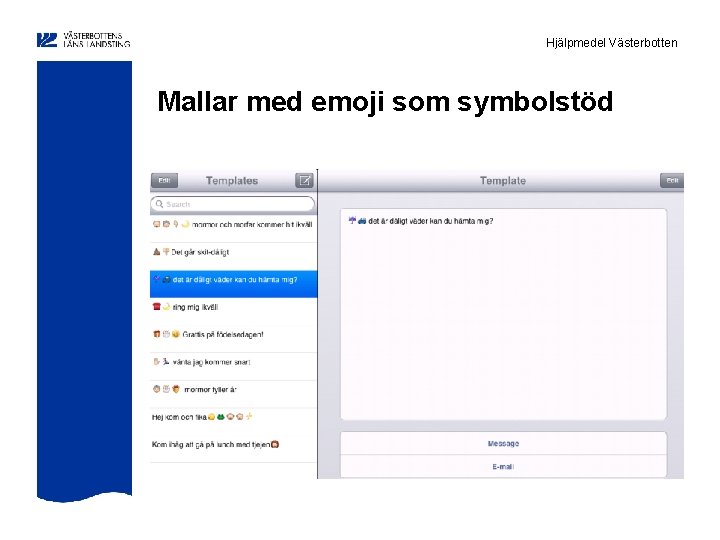 Hjälpmedel Västerbotten Mallar med emoji som symbolstöd 