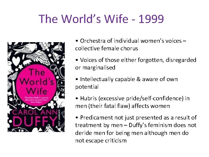 The World’s Wife - 1999 • Orchestra of individual women’s voices – collective female