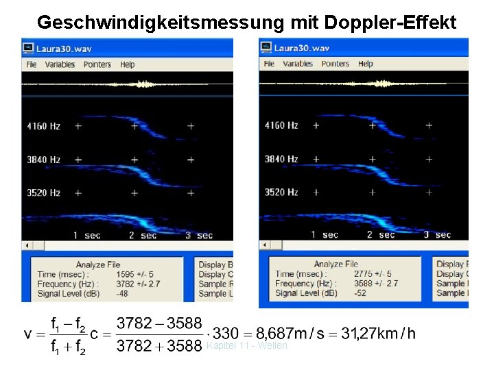 Geschwindigkeitsmessung mit Doppler-Effekt Kapitel 11 - Wellen 