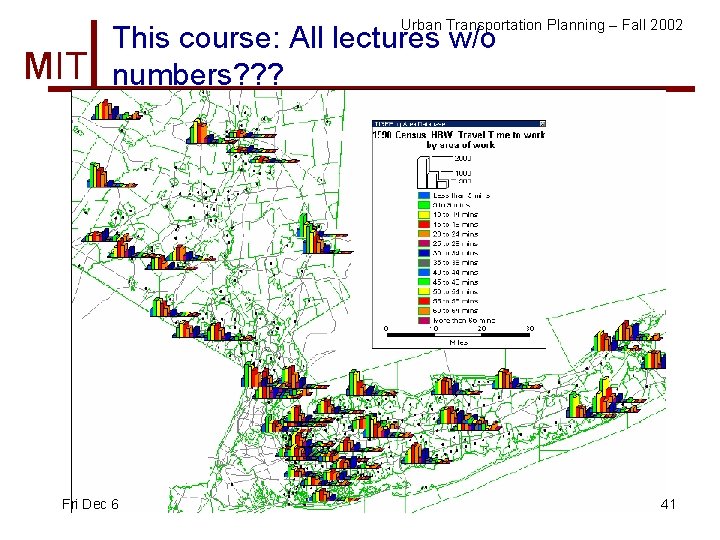 Urban Transportation Planning – Fall 2002 MIT This course: All lectures w/o numbers? ?