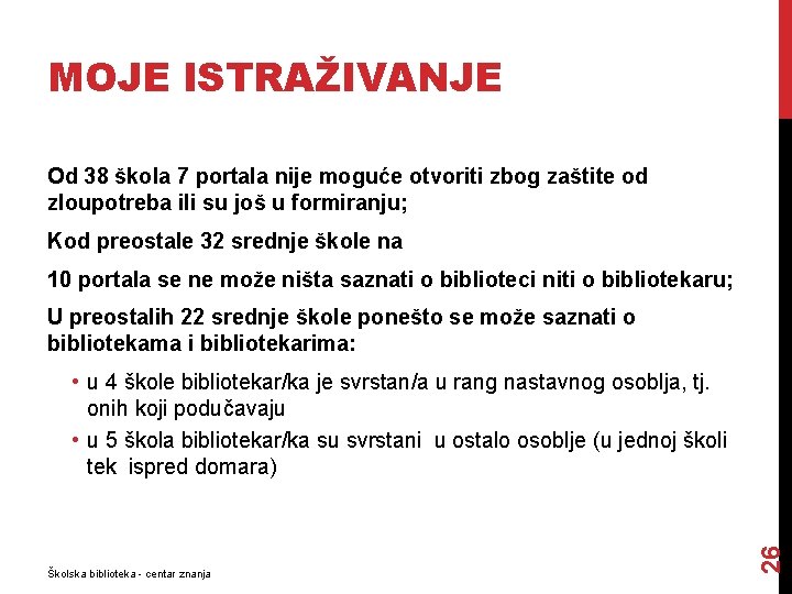 MOJE ISTRAŽIVANJE Od 38 škola 7 portala nije moguće otvoriti zbog zaštite od zloupotreba