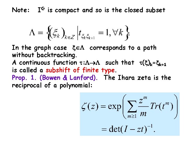 Note: IZ is compact and so is the closed subset In the graph case