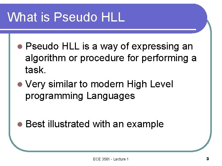 What is Pseudo HLL l Pseudo HLL is a way of expressing an algorithm