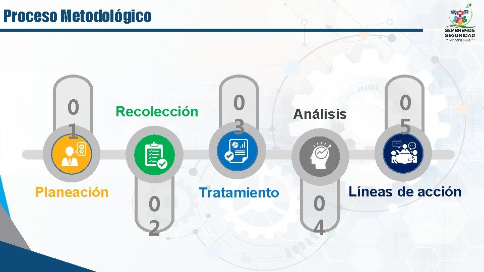 Proceso Metodológico 0 1 Planeación Recolección 0 2 0 3 Tratamiento Análisis 0 4