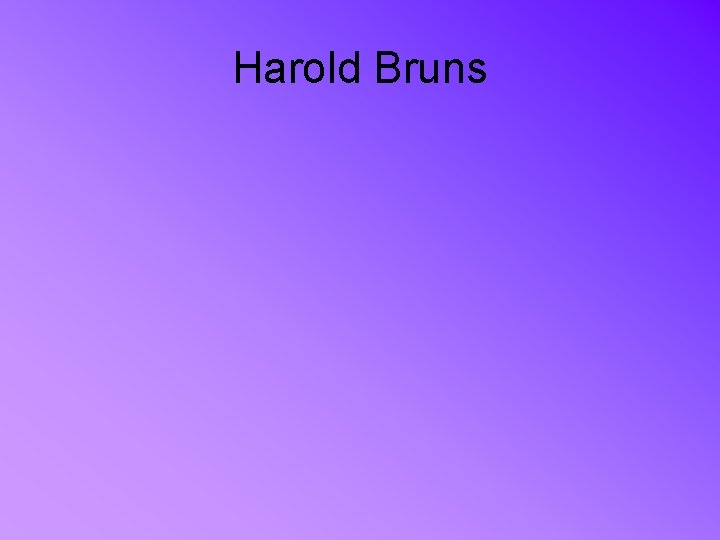 Harold Bruns 