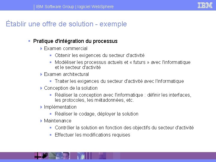 IBM Software Group | logiciel Web. Sphere Établir une offre de solution - exemple