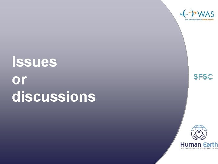 Issues or discussions SFSC 