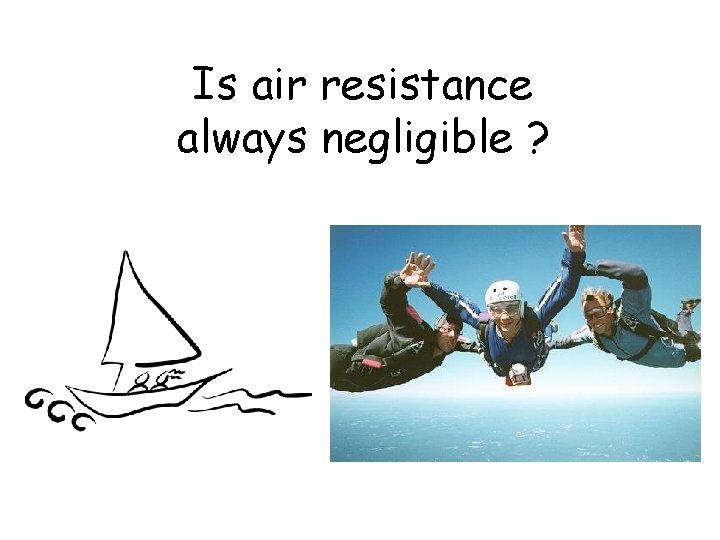 Is air resistance always negligible ? 