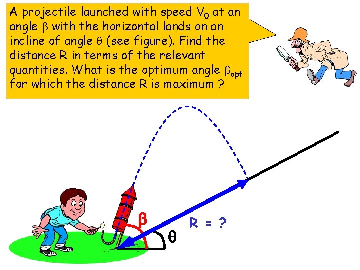 A projectile launched with speed V 0 at an angle with the horizontal lands