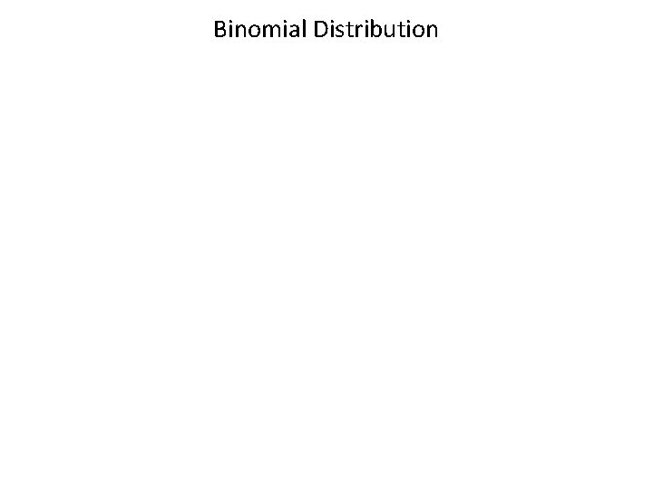 Binomial Distribution 