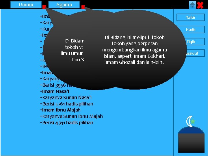 Umum Agama • Imam Bukhari • Karyanya Sahih Bukhari • Kumpulan 8122 hadis pilihan Umum Agama • Imam Bukhari • Karyanya Sahih Bukhari • Kumpulan 8122 hadis pilihan