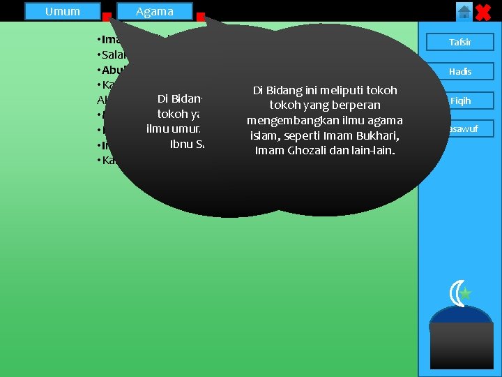 Umum Agama • Imam Malik bin Utsman Al Hujwiri • Salah satu karyanya yaitu Umum Agama • Imam Malik bin Utsman Al Hujwiri • Salah satu karyanya yaitu
