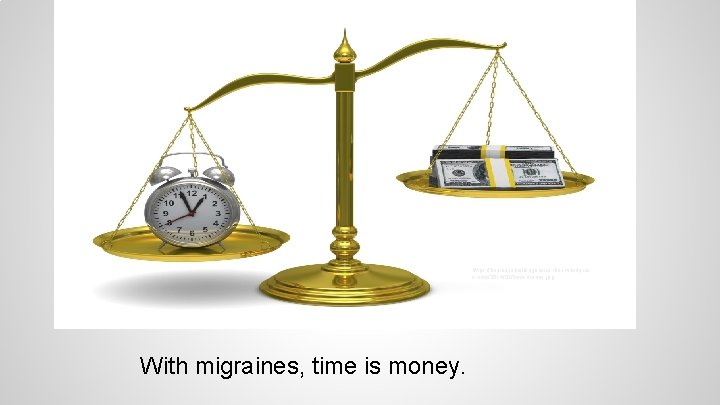 https: //businessbuildingbasics. files. wordpres s. com/2014/02/time-money. jpg With migraines, time is money. 