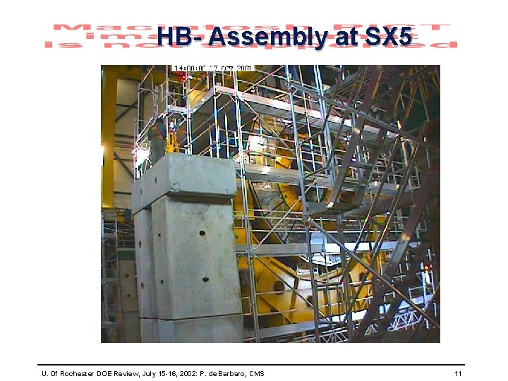 HB- Assembly at SX 5 U. Of Rochester DOE Review, July 15 -16, 2002: