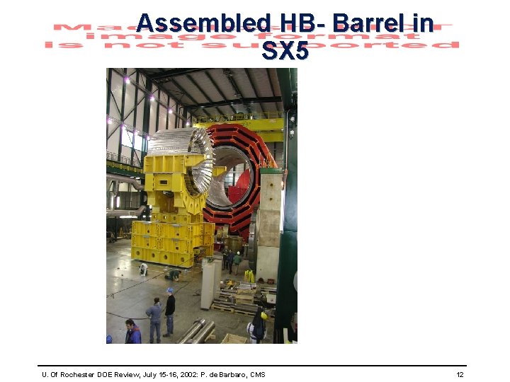 Assembled HB- Barrel in SX 5 U. Of Rochester DOE Review, July 15 -16,