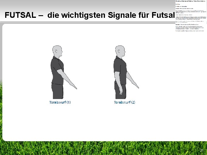 FUTSAL – die wichtigsten Signale für Futsal 21 