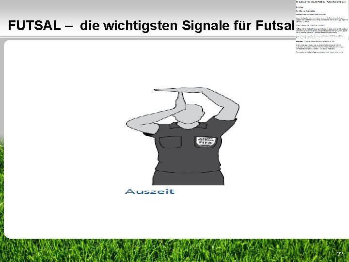 FUTSAL – die wichtigsten Signale für Futsal 22 