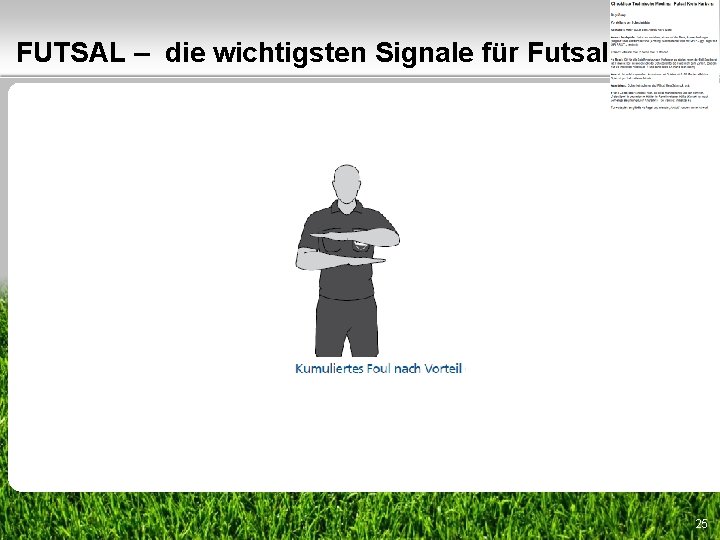 FUTSAL – die wichtigsten Signale für Futsal 25 