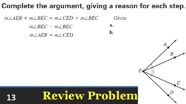 13 Review Problems 