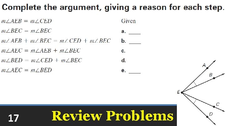 17 Review Problems 