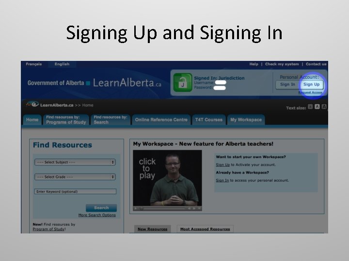 Signing Up and Signing In 