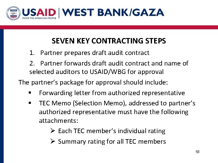 SEVEN KEY CONTRACTING STEPS 1. Partner prepares draft audit contract 2. Partner forwards draft